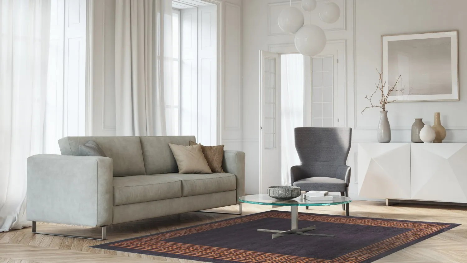 Tapete Wilton - Kuba (preto/marrom)