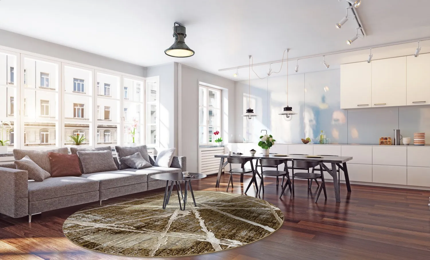 Tapete redondo - Lagos (marrom)