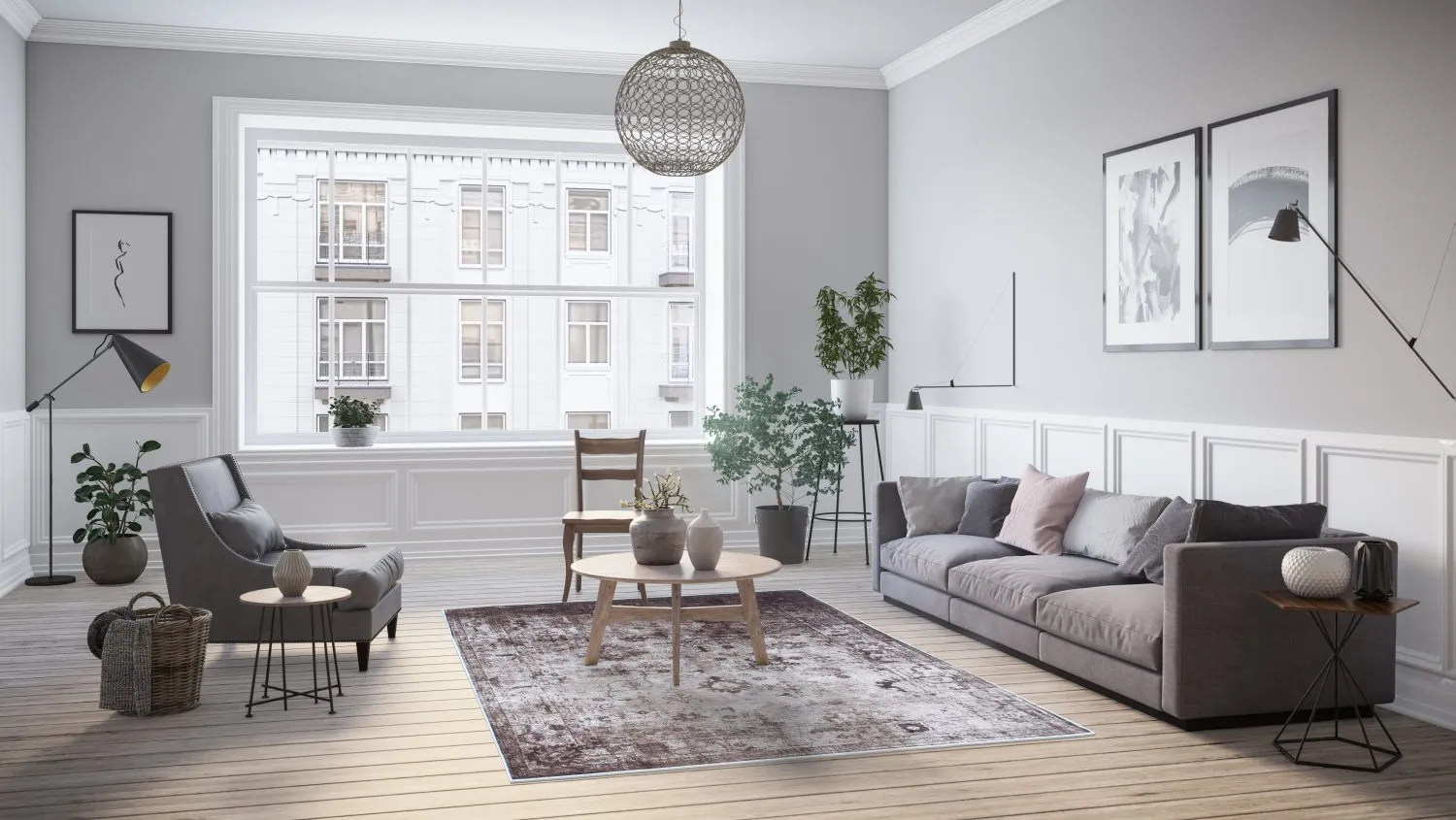 Tapete Wilton - Violetta (cinza)