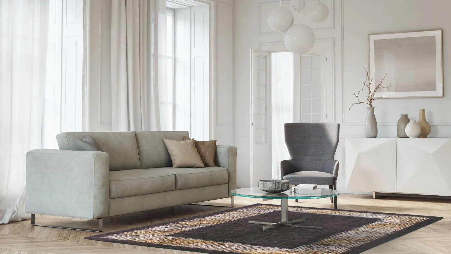 Tapete Wilton - Tilos (preto)