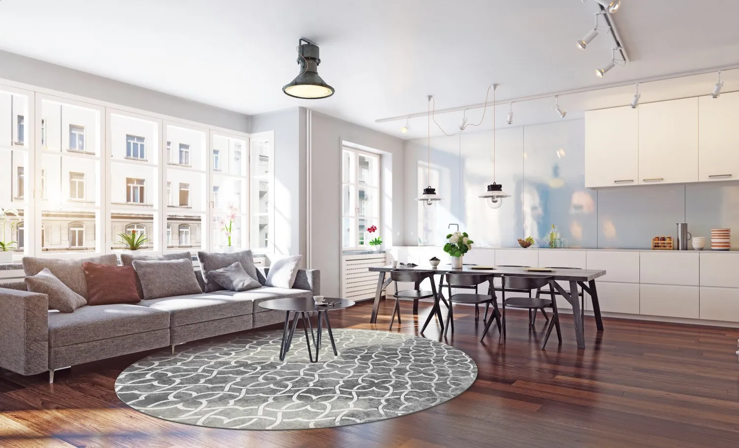 Tapete redondo - Draham (cinza)