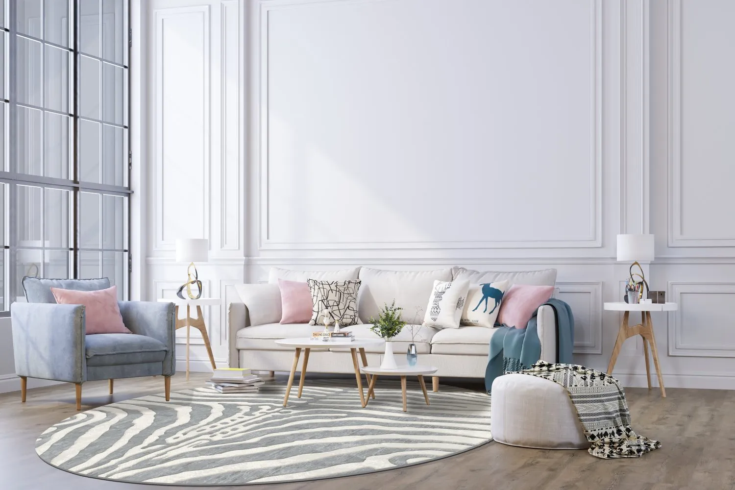 Tapete redondo - Zebra