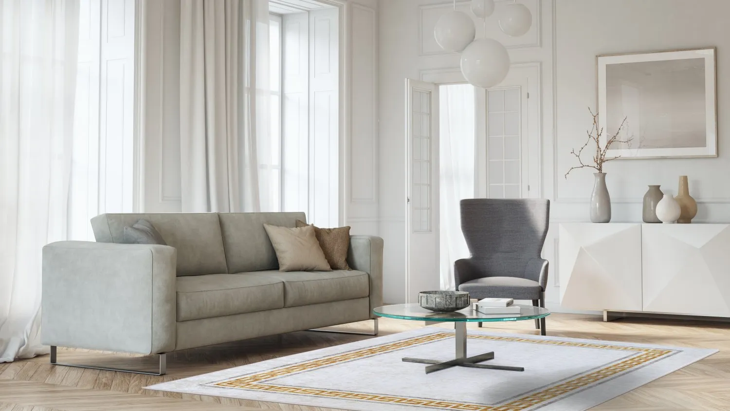 Tapete Wilton - Egiali (cinza)