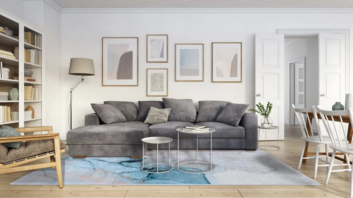 Tapete Wilton - Koloa (azul)