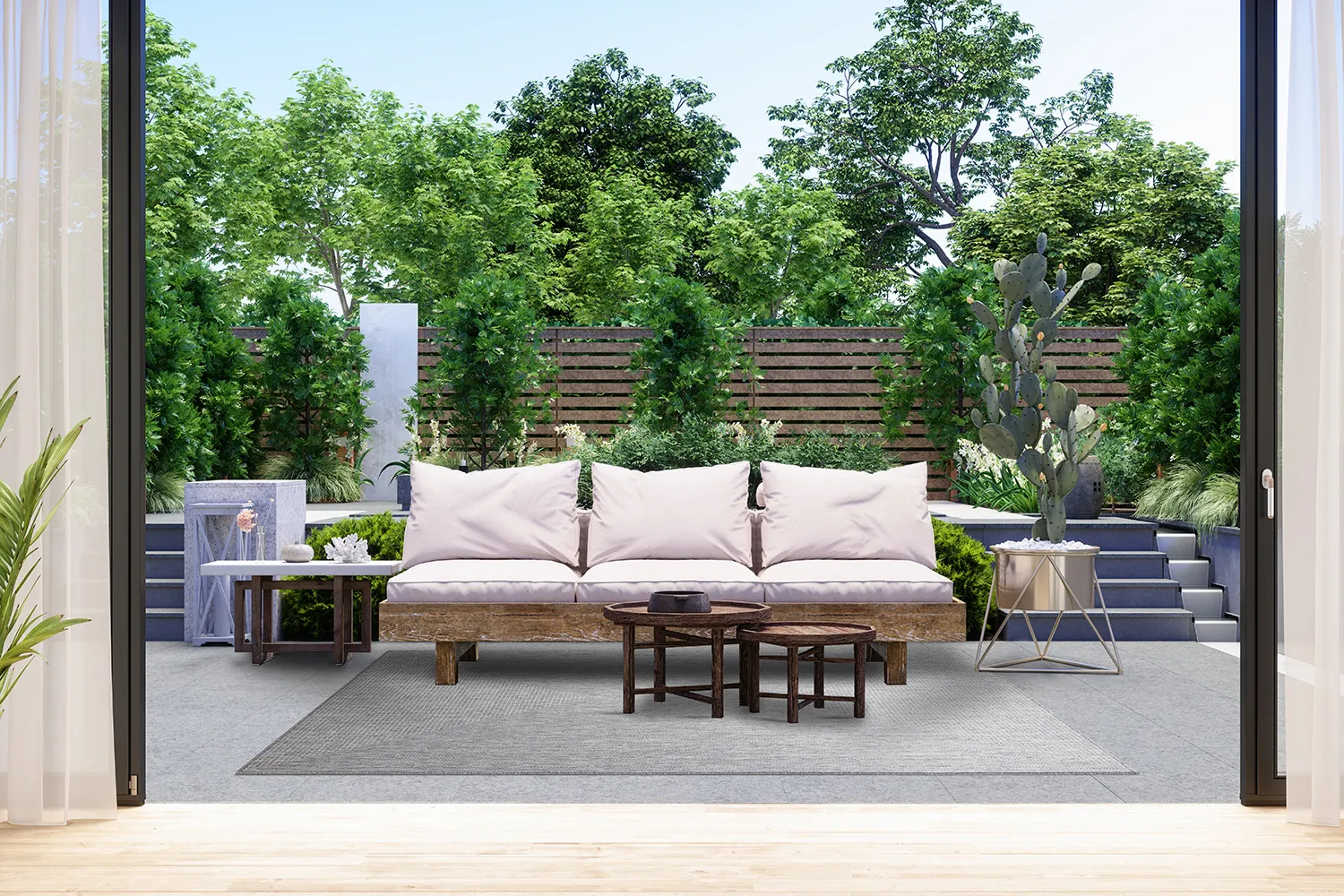 Tapete para interior e exterior - Arlo (cinza)