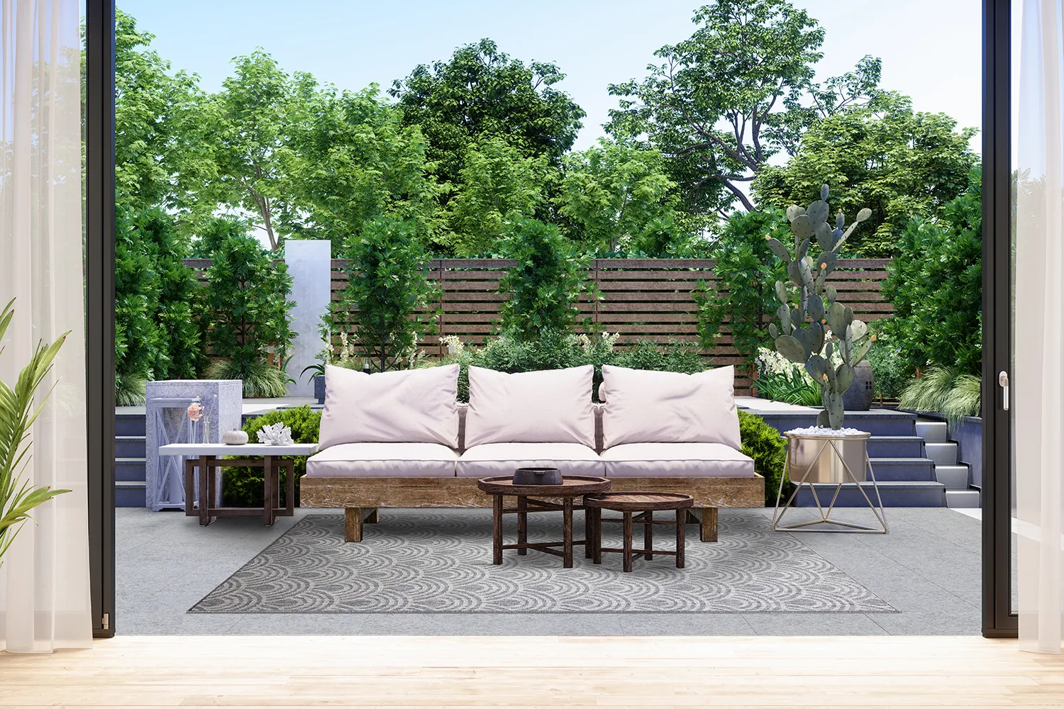 Tapete para interior e exterior - Odin (cinza)