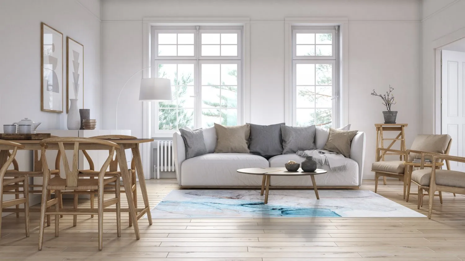 Tapete Wilton - Koloa (azul)