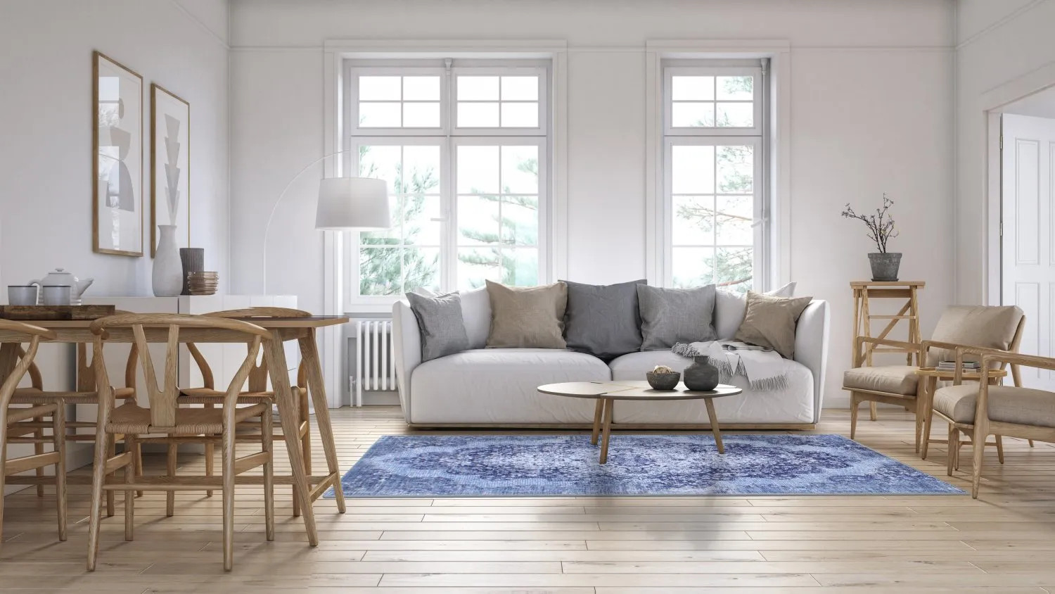 Tapete Wilton - Badem (azul)