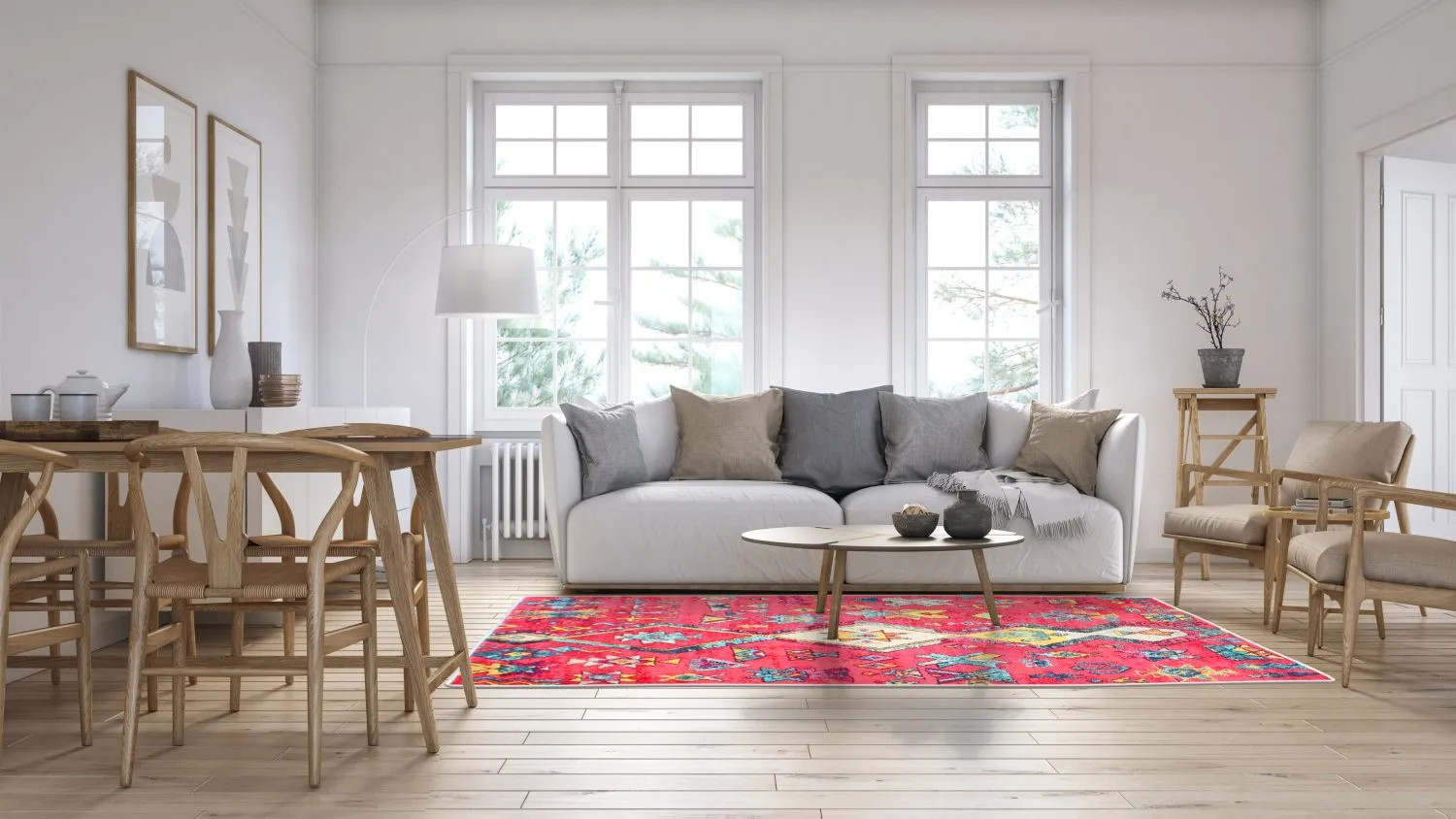 Tapete Wilton - Misare (rosa/multicolorido)