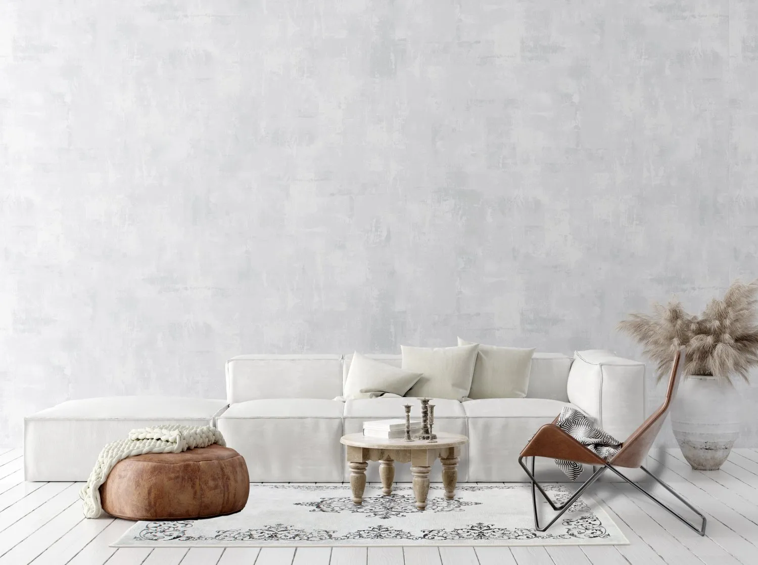 Tapete Wilton - Santi (branco/preto)