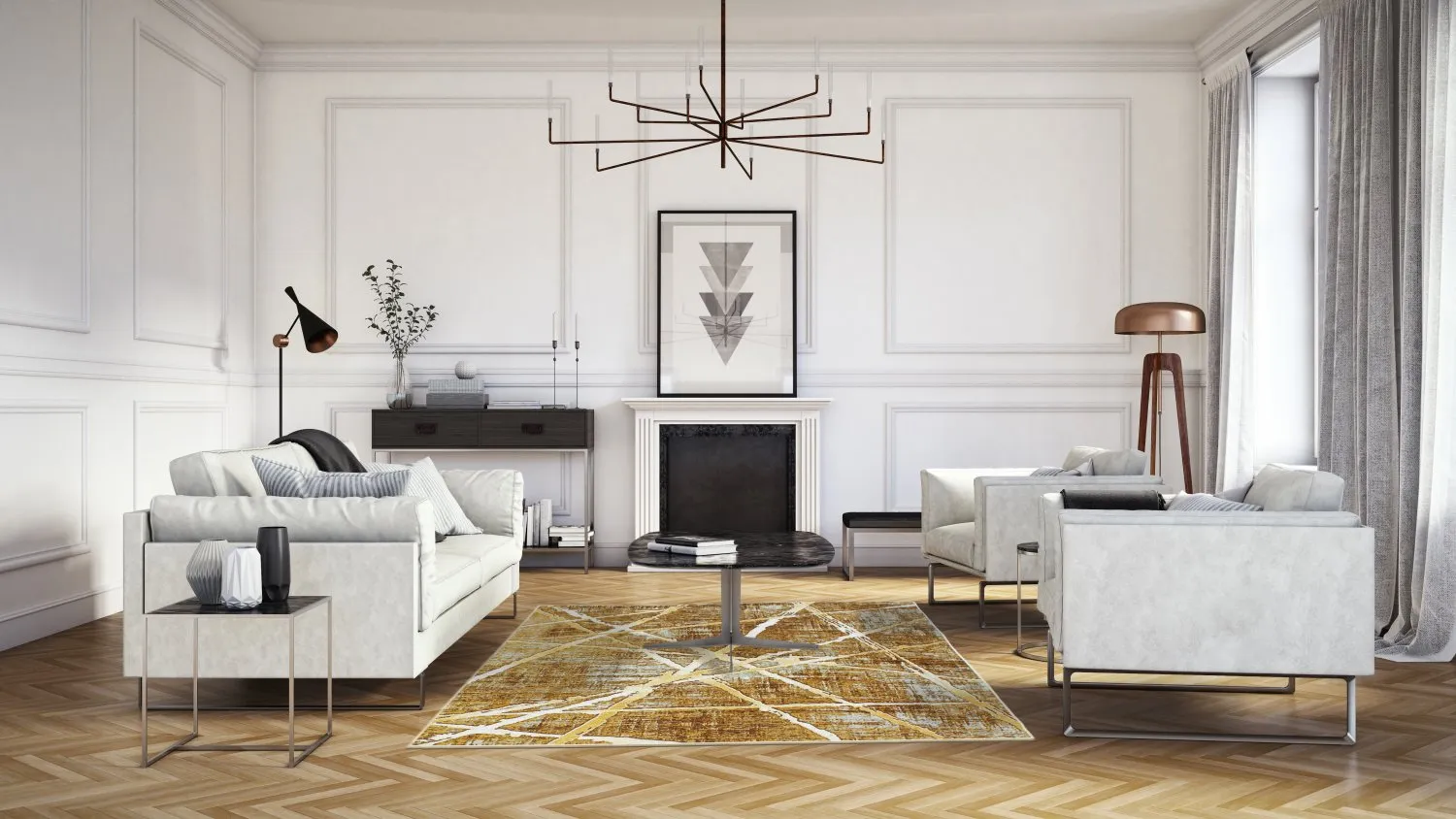 Tapete Wilton - Lagos (marrom)