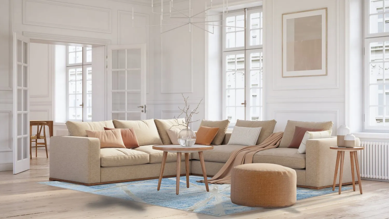 Tapete Wilton - Lagos (azul)