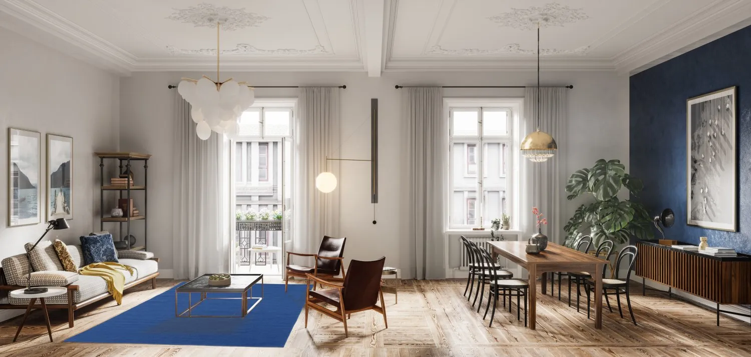 Tapete de lã - Hamilton (Classic Blue)