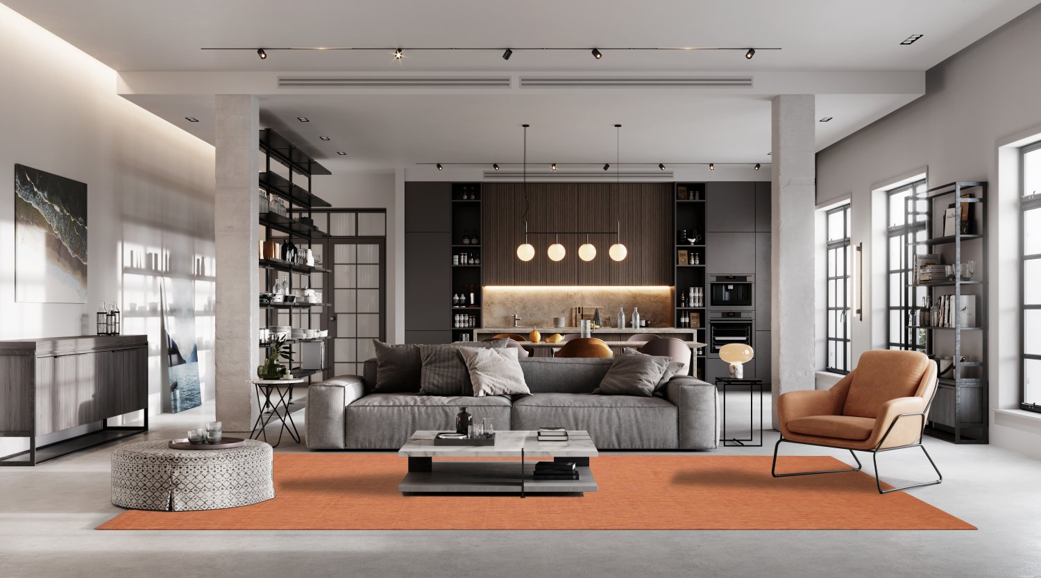 Tapete para interior e exterior - Monsanto (laranja)