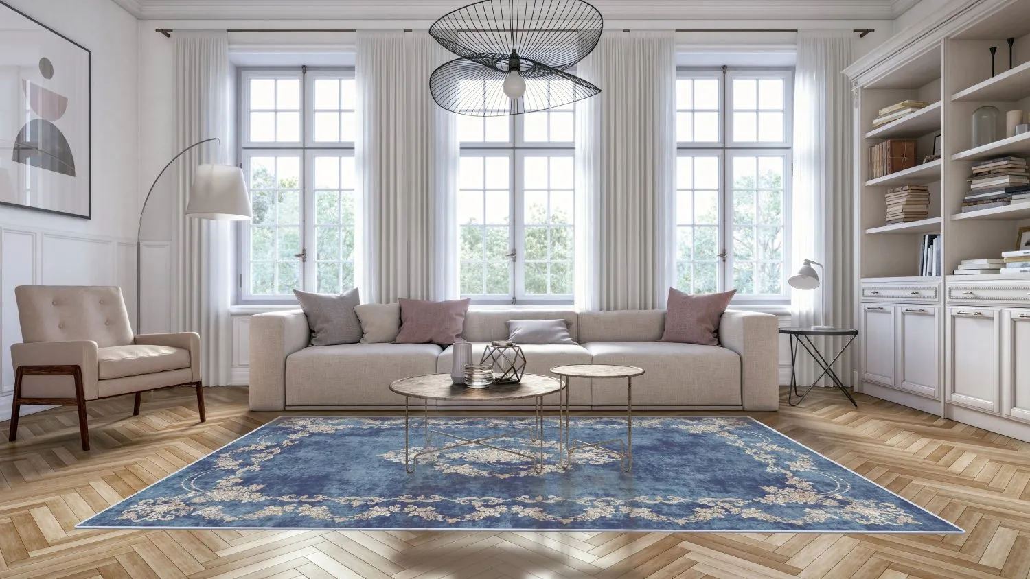 Tapete Wilton - Taknis (azul)