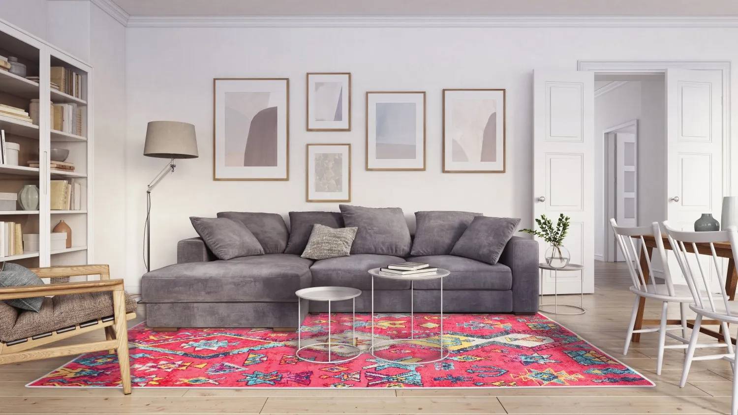 Tapete Wilton - Misare (rosa/multicolorido)