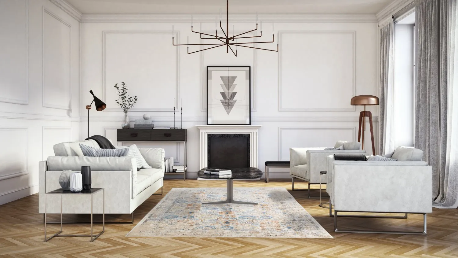 Tapete Wilton - Autoire (bege)