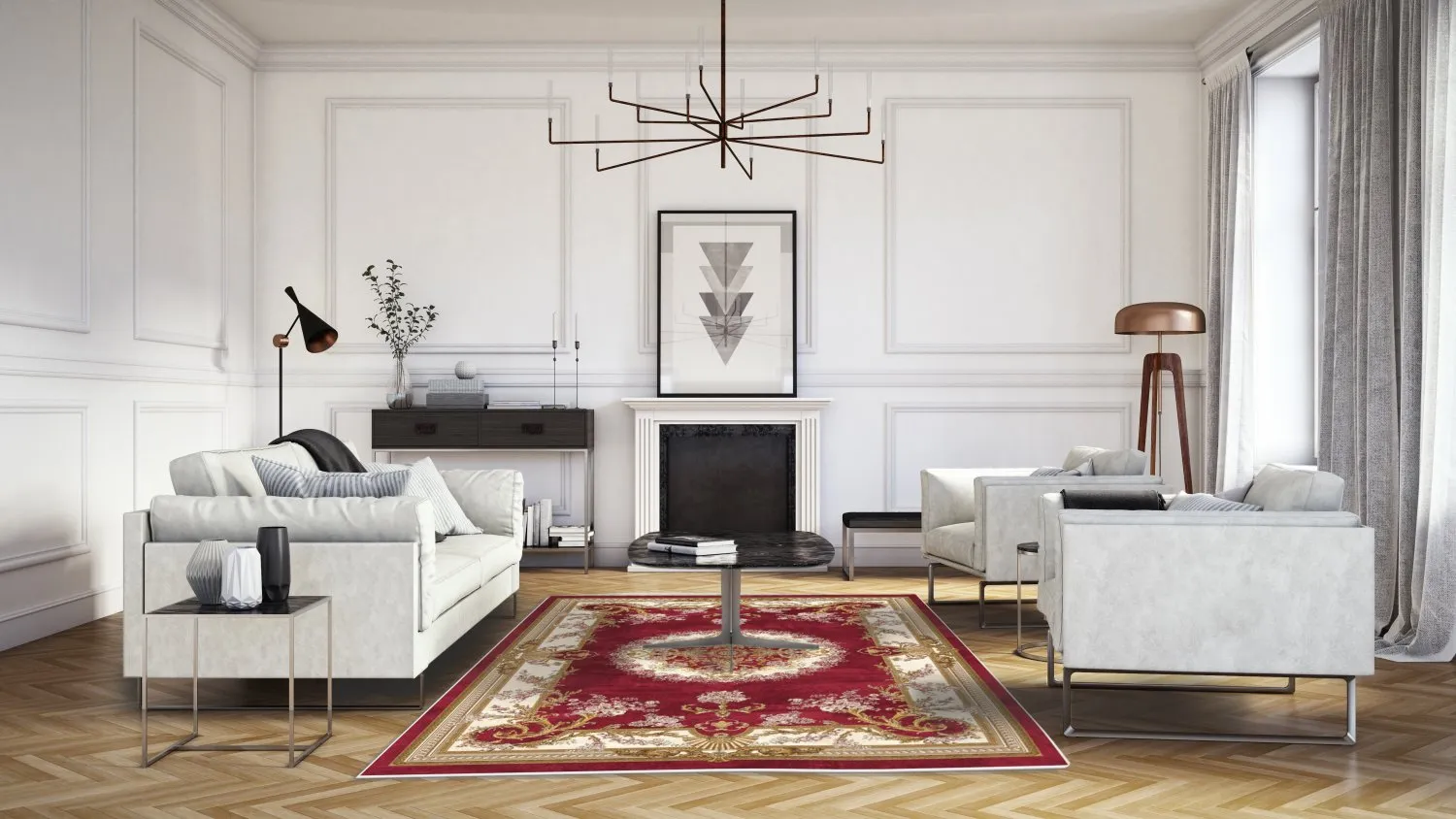 Tapete Wilton - Marand (vermelho)