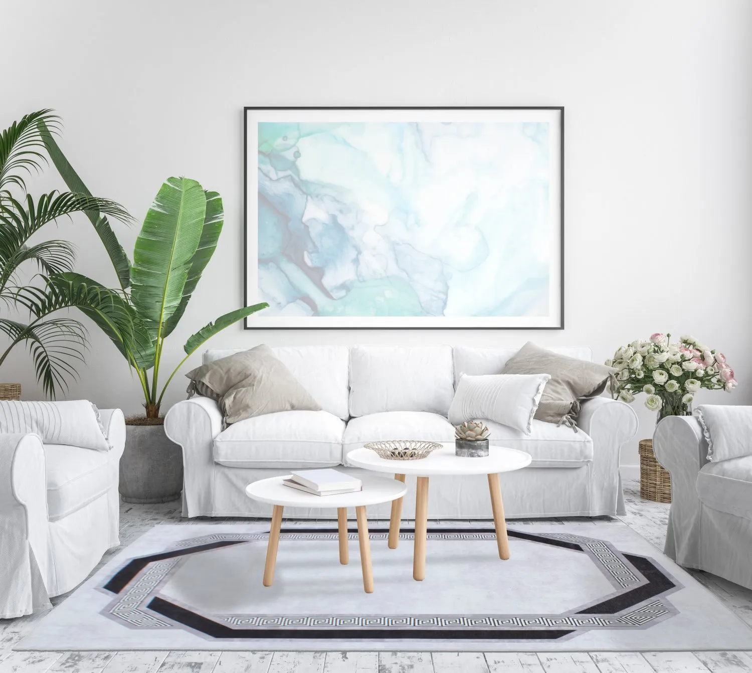 Tapete Wilton - Olympia (preto/branco)