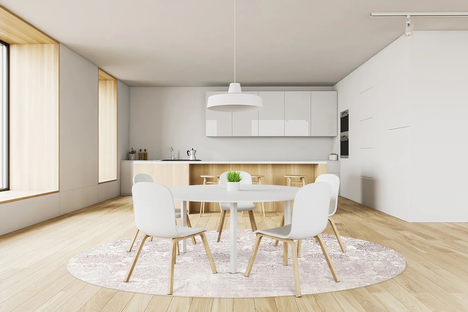 Tapete redondo - Abyar (rosa)