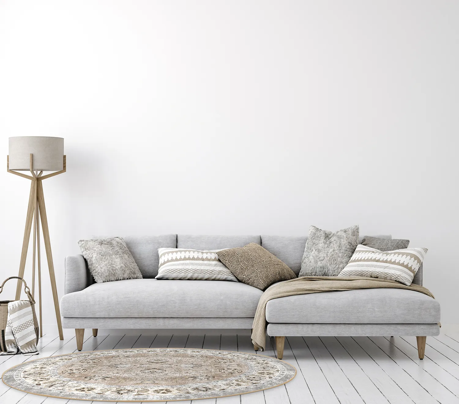 Tapete redondo - Adeleine (bege)