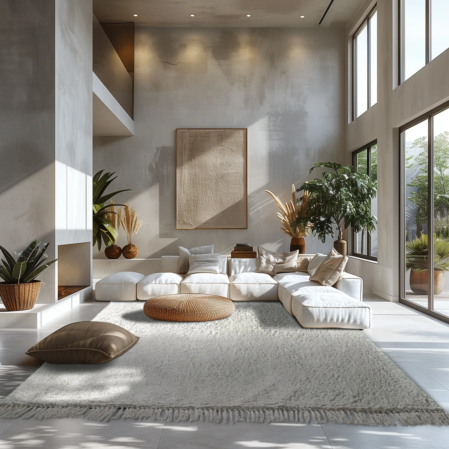 Tapetes felpudos - Alba Natural Cotton Shaggy (branco)