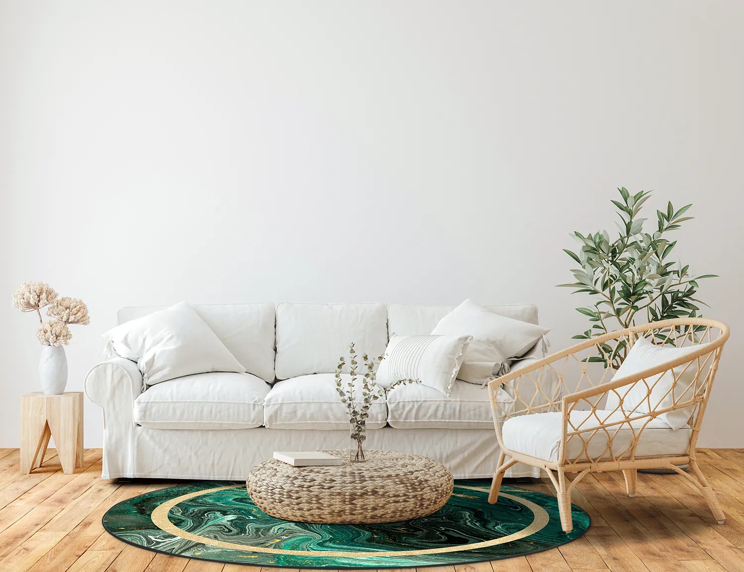 Tapete redondo - Amelia (verde)