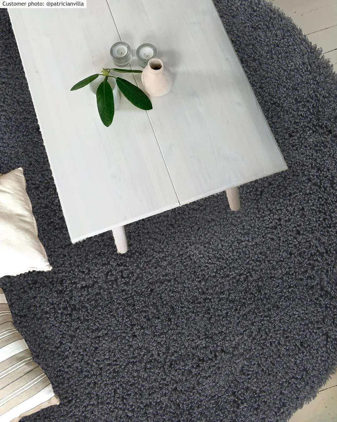 Tapetes redondos - Antuco (cinza escuro)