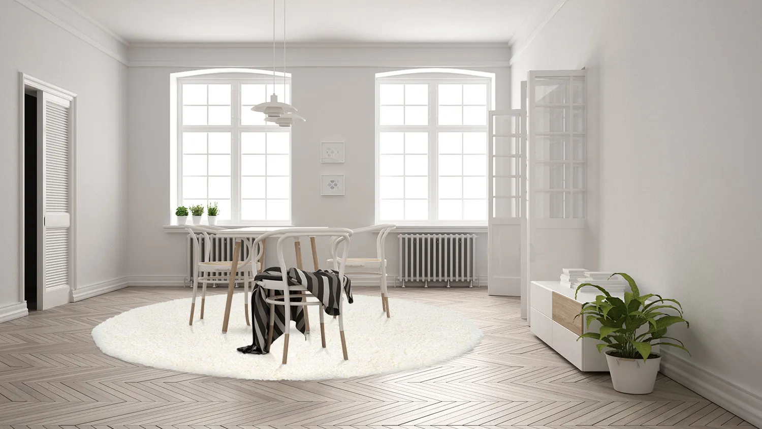 Tapetes redondos - Antuco (branco)