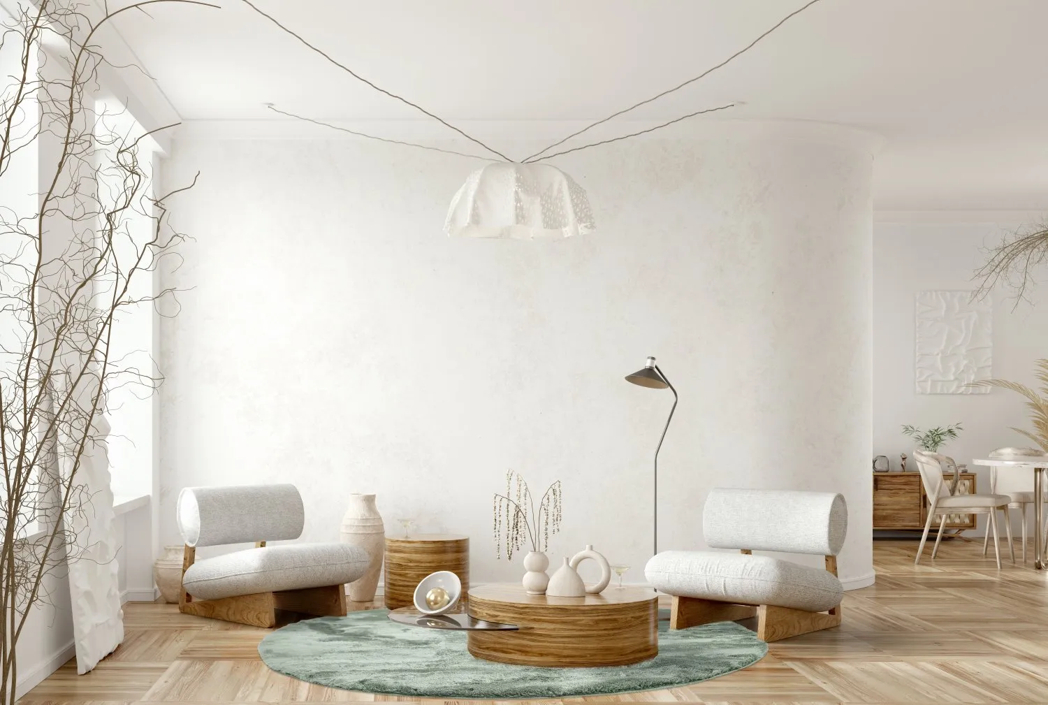 Tapetes redondos - Aranga Super Soft Fur (verde)