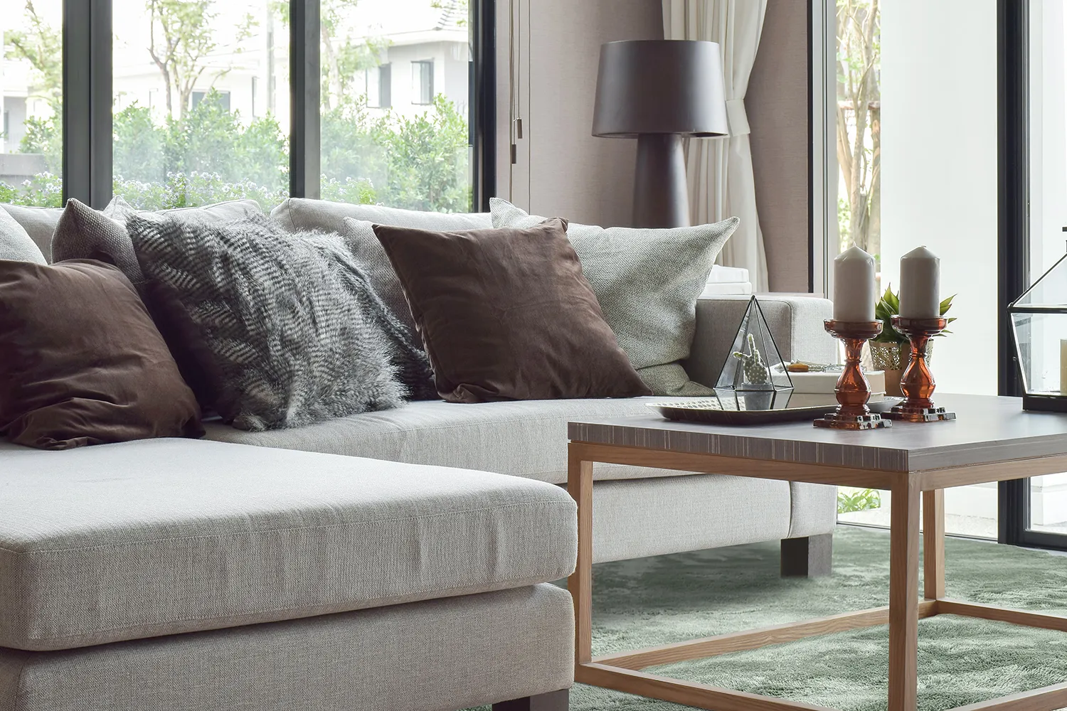 Tapetes redondos - Aranga Super Soft Fur (verde)