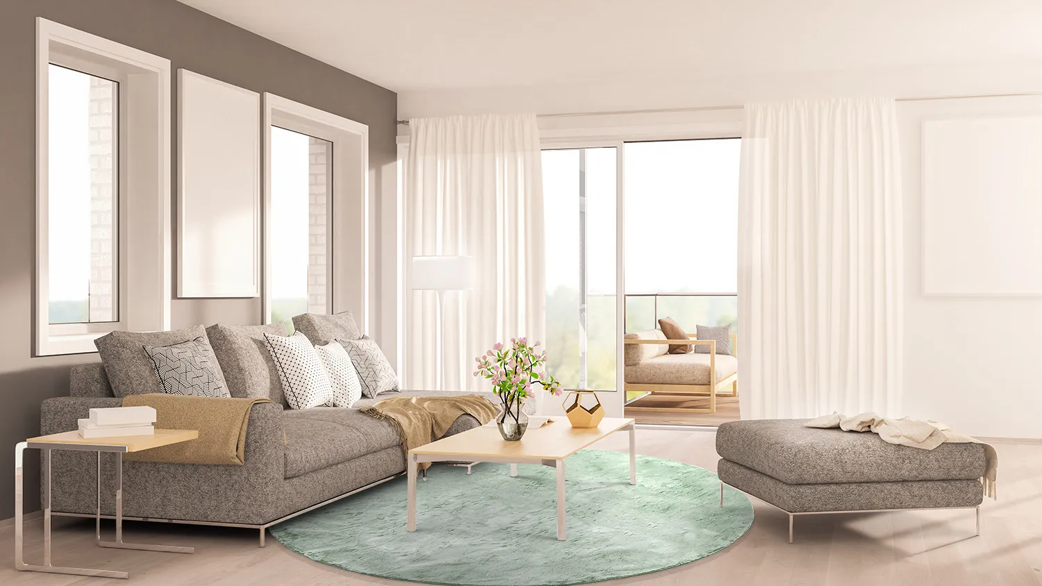 Tapetes redondos - Aranga Super Soft Fur (verde)