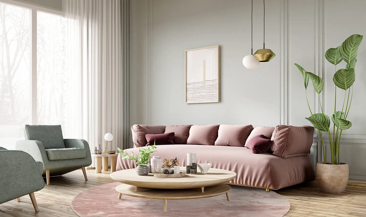 Tapetes redondos - Aranga Super Soft Fur (rosa)