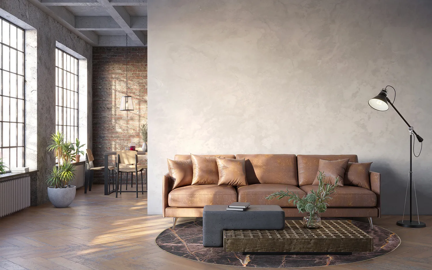 Tapete redondo - Aris (preto/dourado)