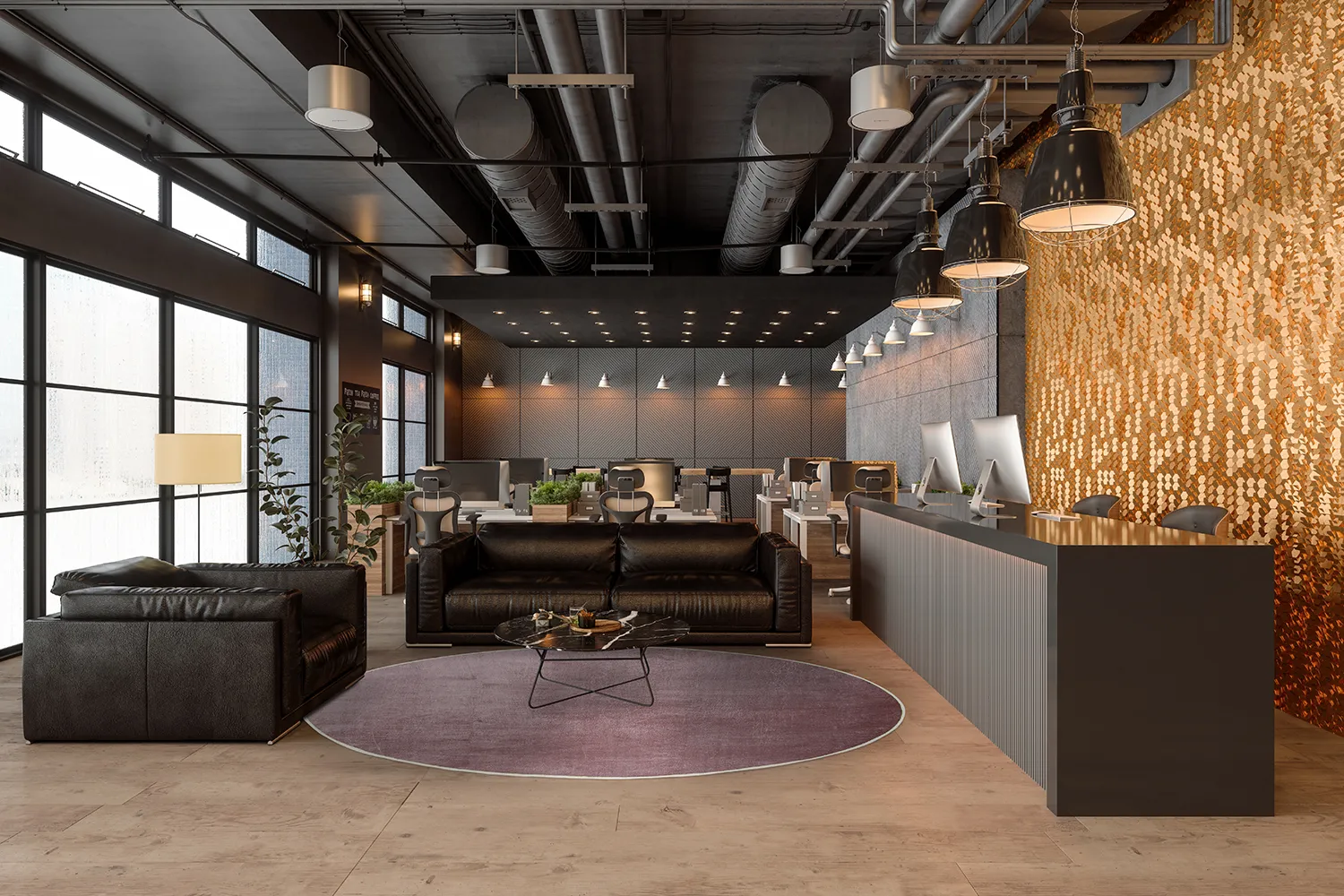 Tapete redondo - Artena (roxo)