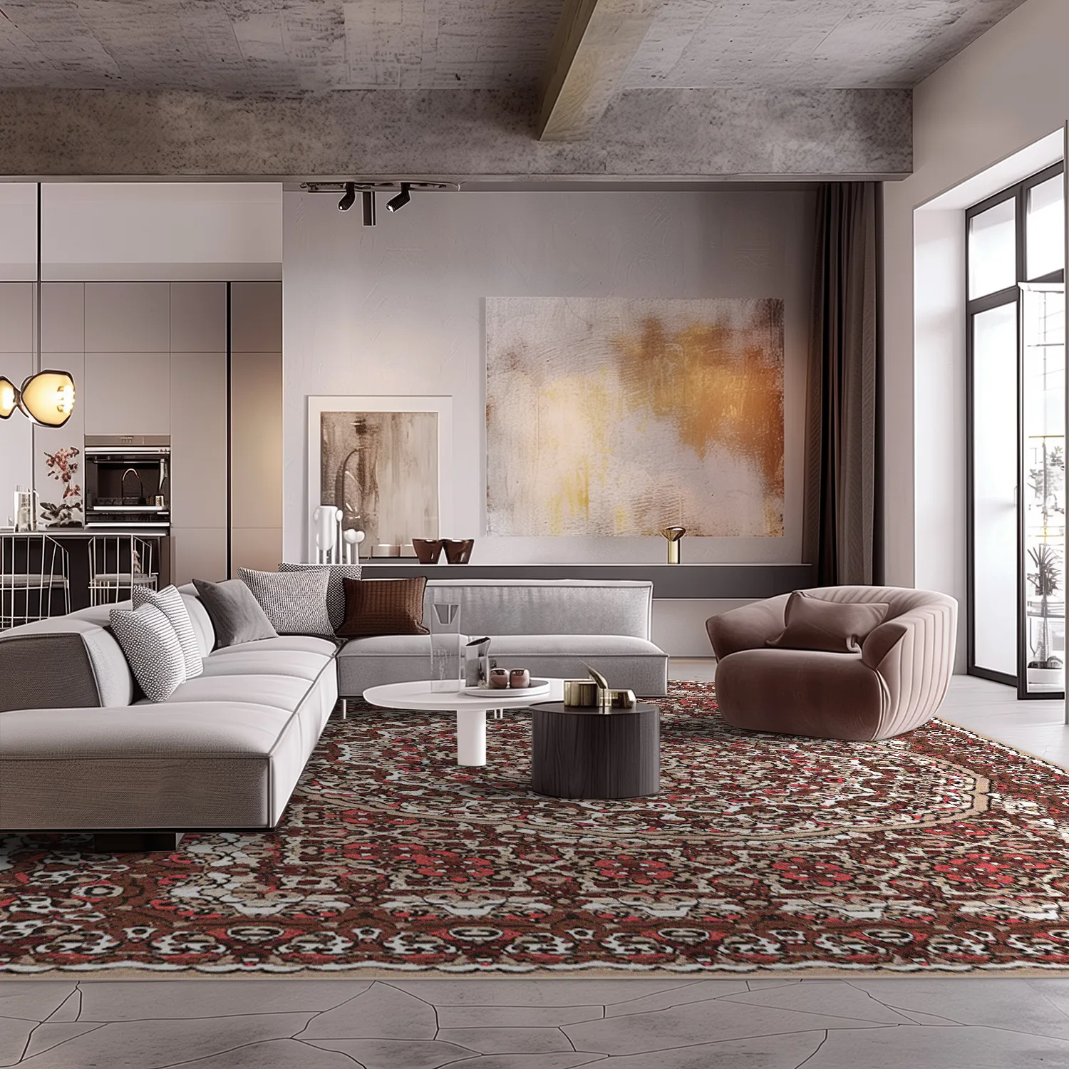 Tapete Wilton - Odette (vermelho/multi)