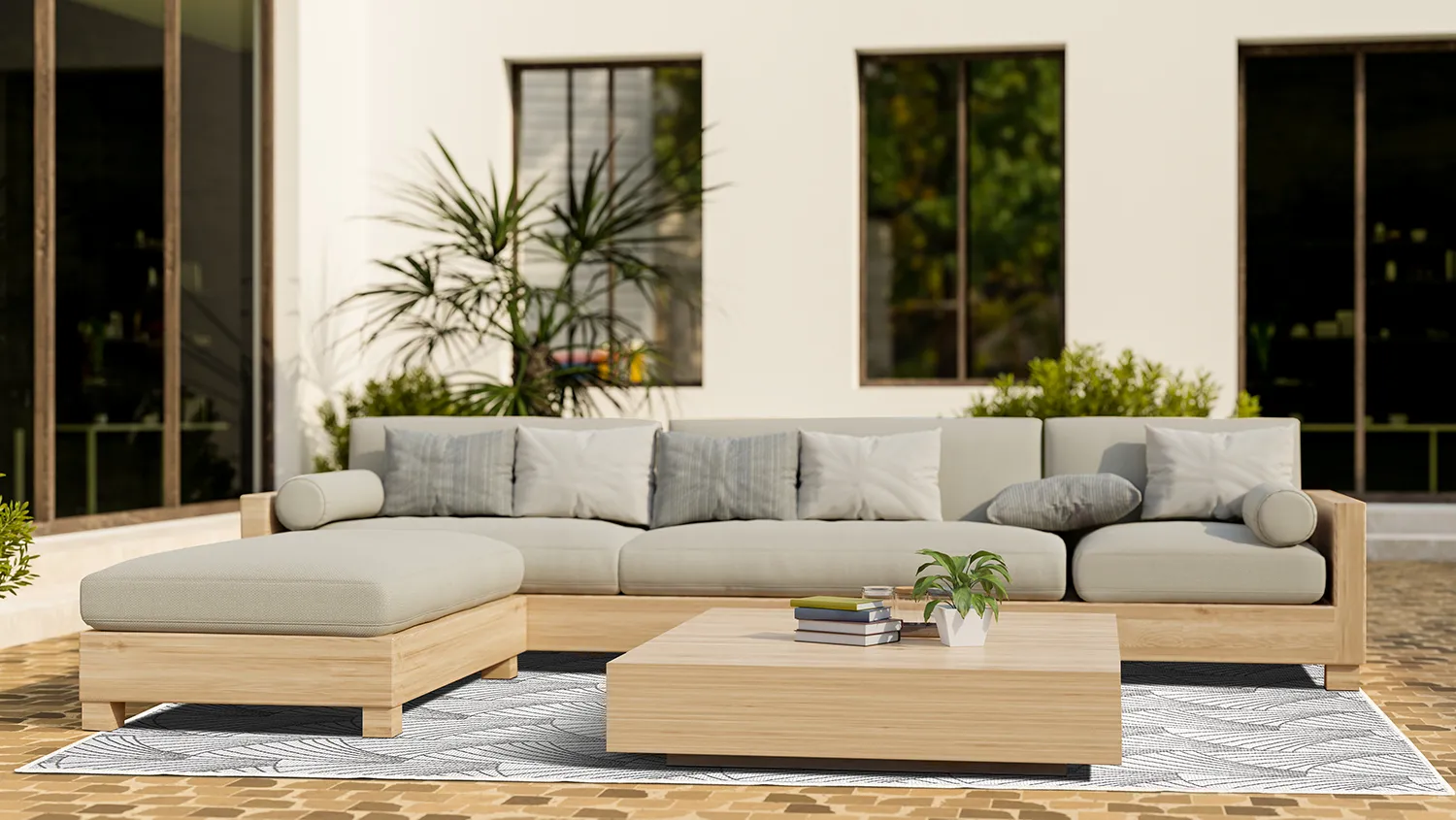 Tapete para interior e exterior - Beau (bege)