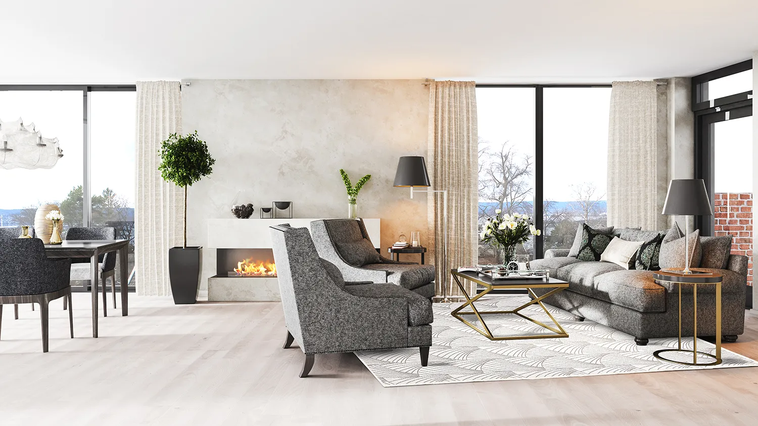 Tapete para interior e exterior - Beau (bege)