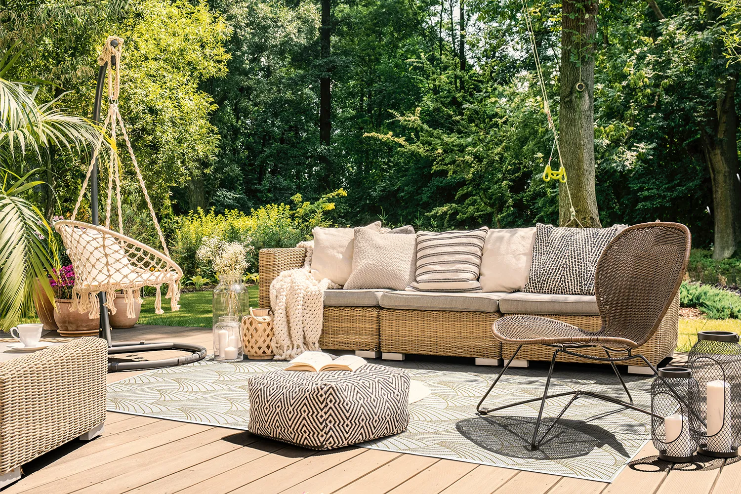 Tapete para interior e exterior - Beau (amarelo)