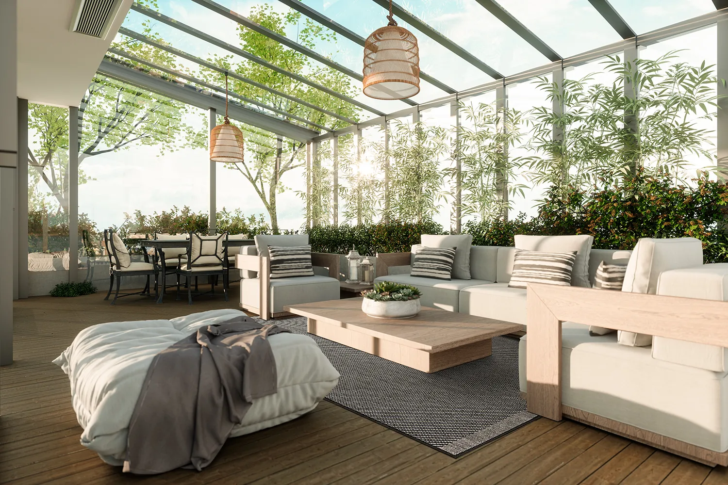 Tapete para interior e exterior - Bennett (preto)