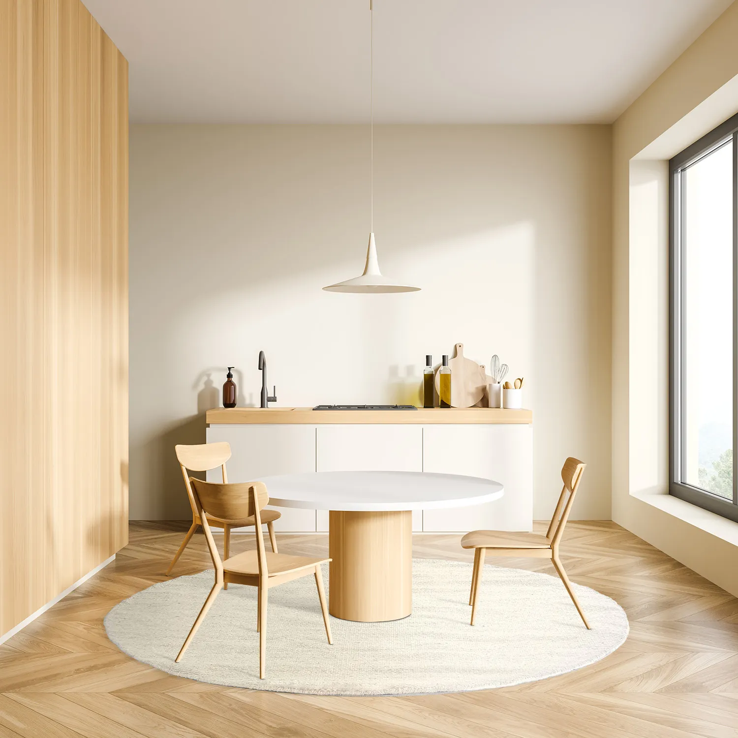 Tapete redondo - Bibury (cream)