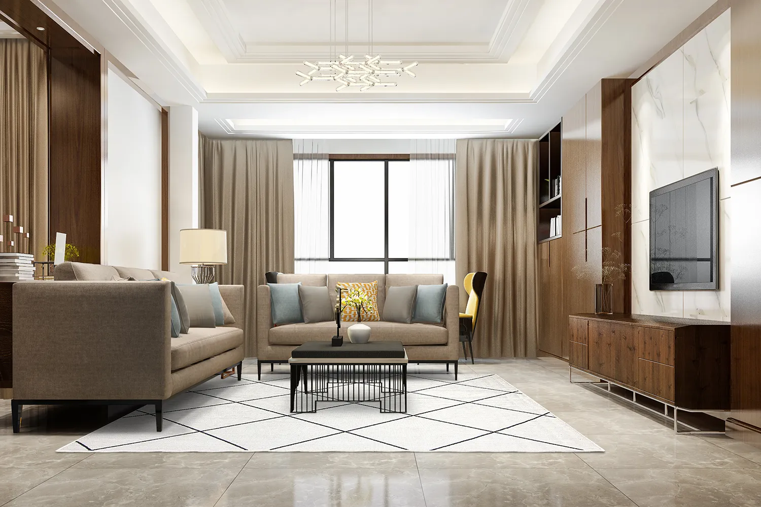 Tapete para interior e exterior - Bodhi (preto)