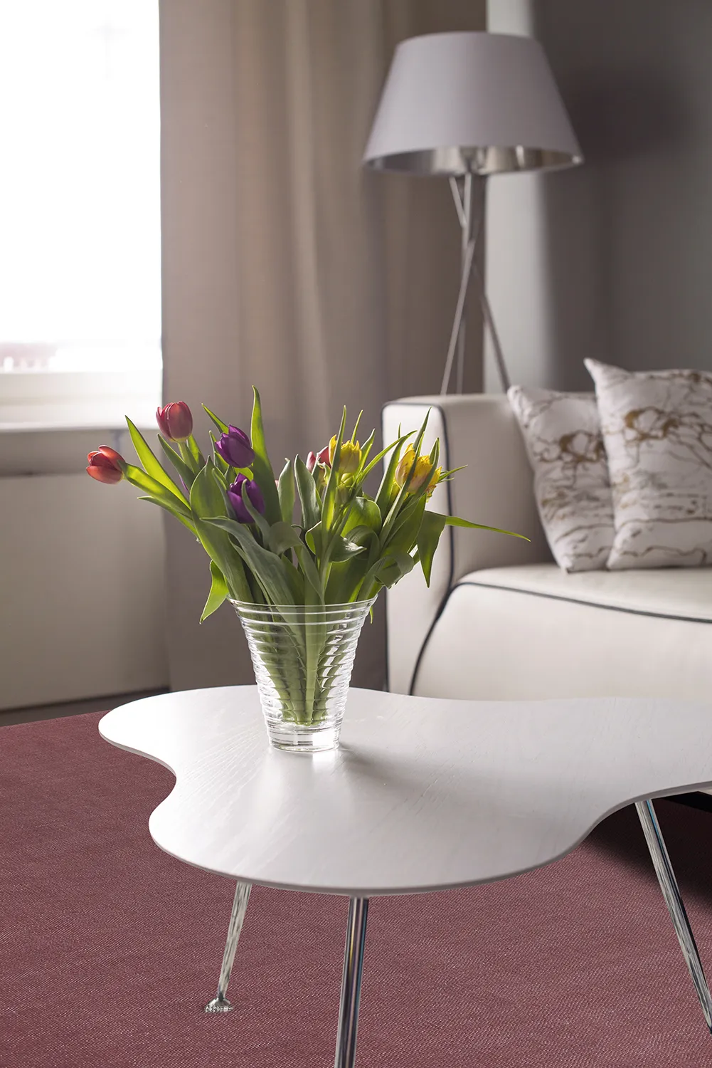 Bomullsmatta - Billie (vinröd)