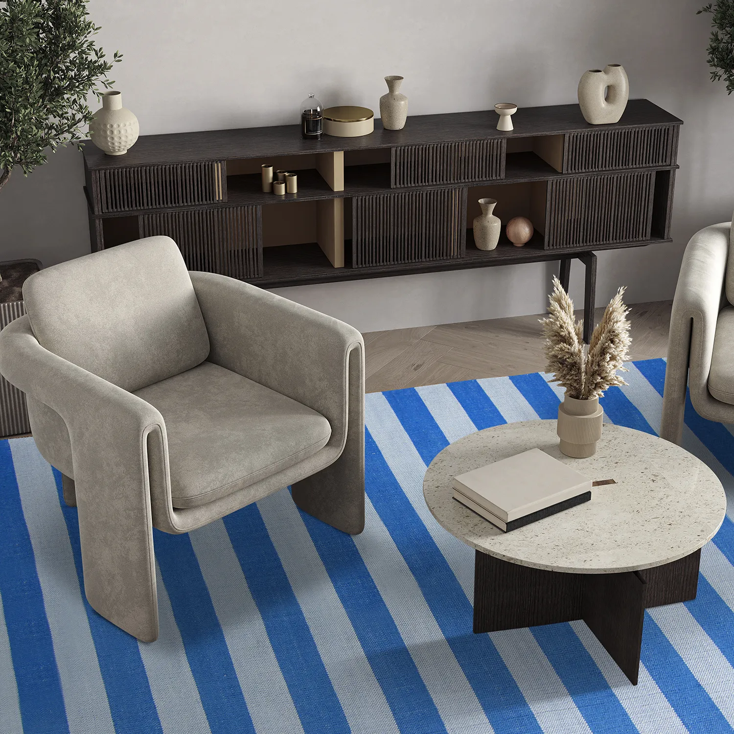 Bomullsmatta - Nilo (blå)