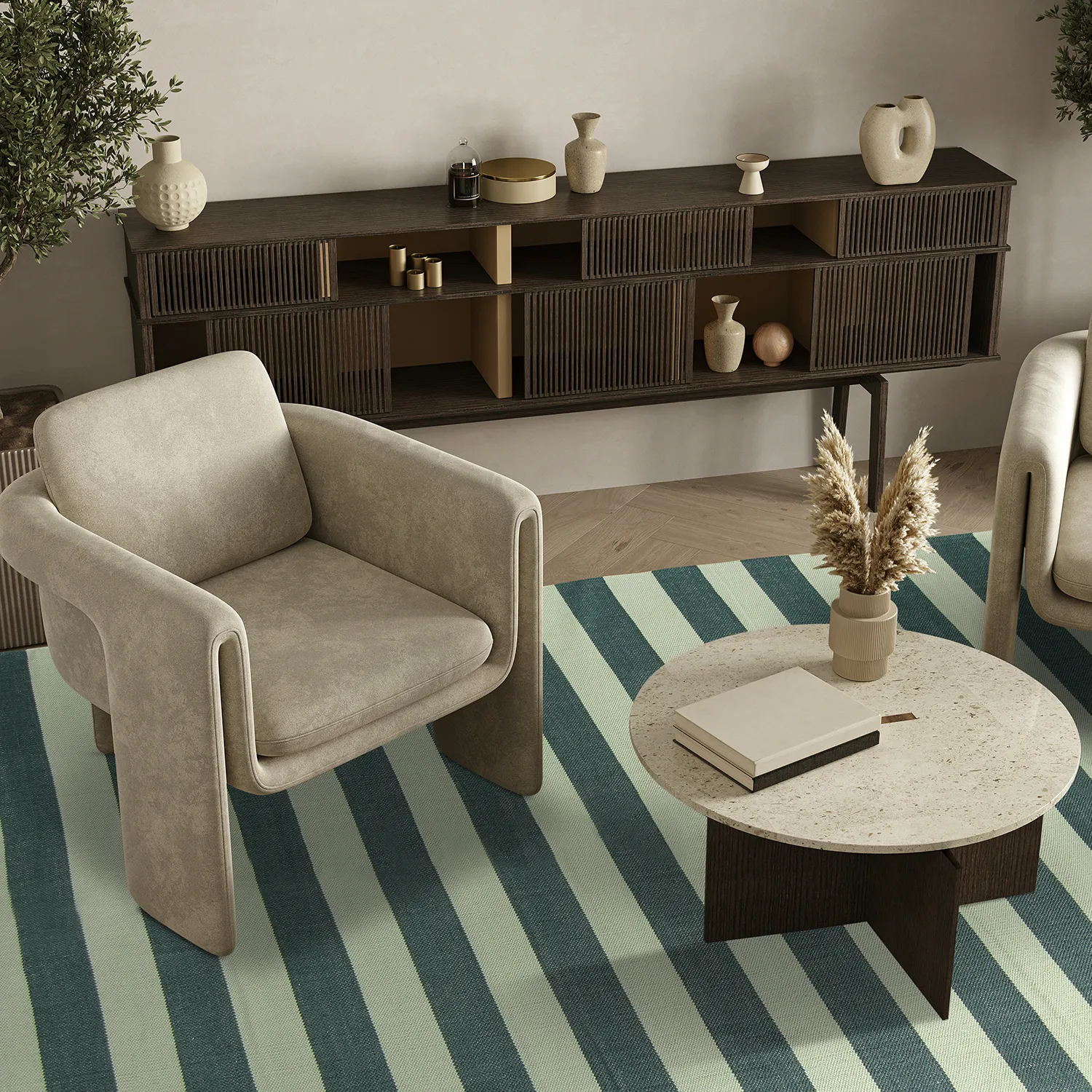 Bomullsmatta - Nilo (grön)