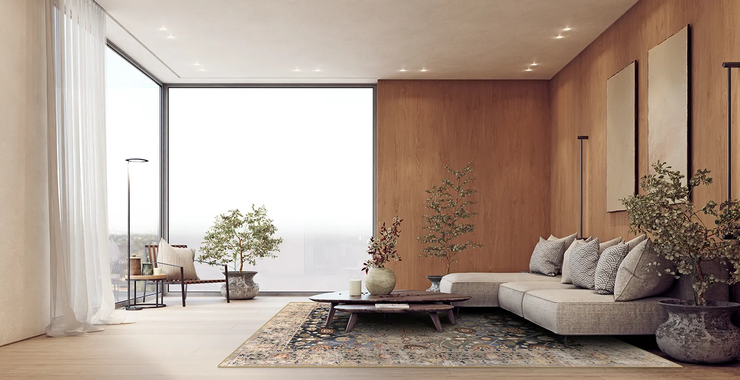 Tapete Wilton - Bouhjar (bege/multicolorido)