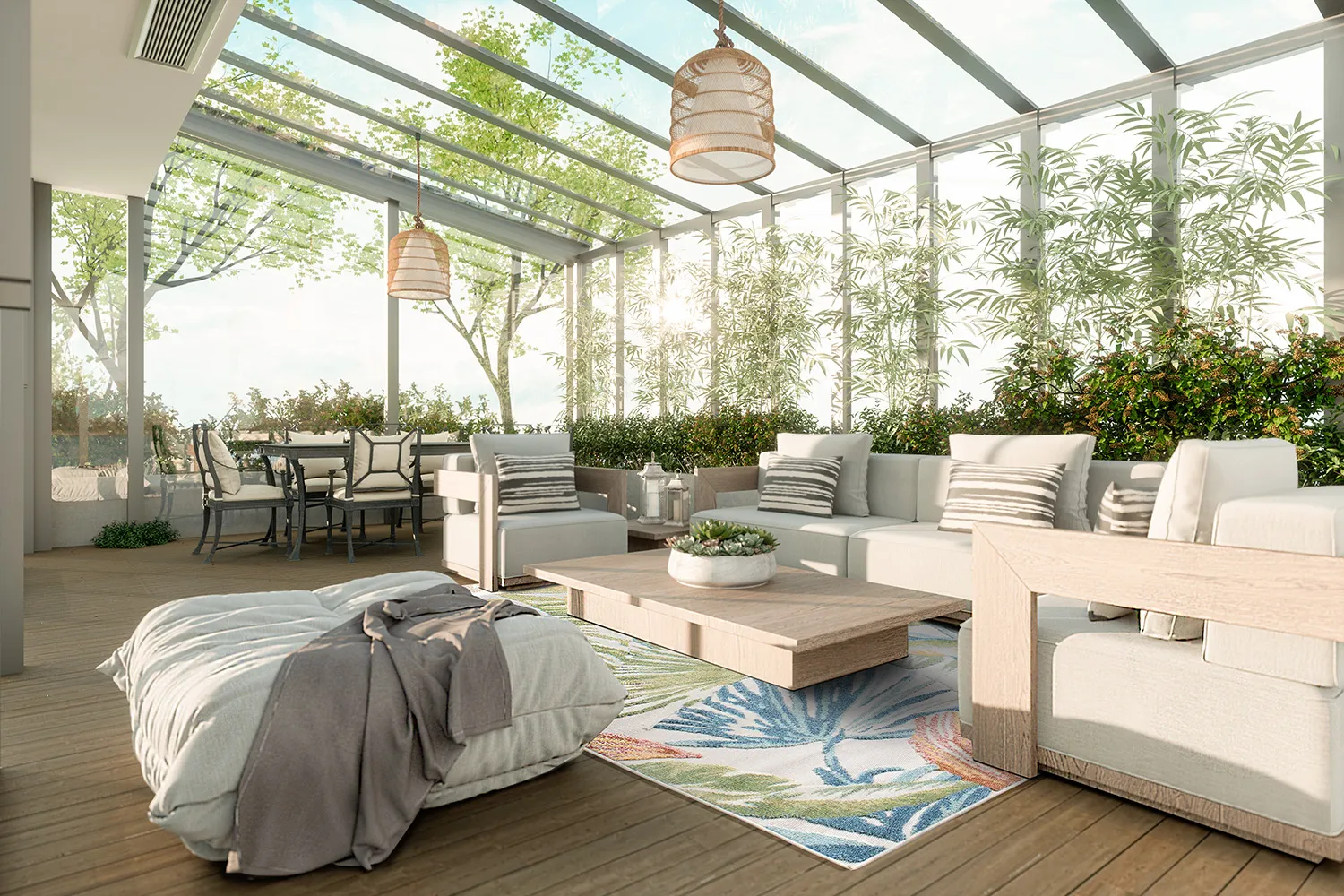 Tapete para interior e exterior - Havana (cream/multi)