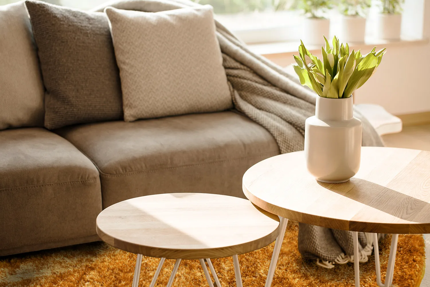 Tapetes redondos - Cosy (ocre)