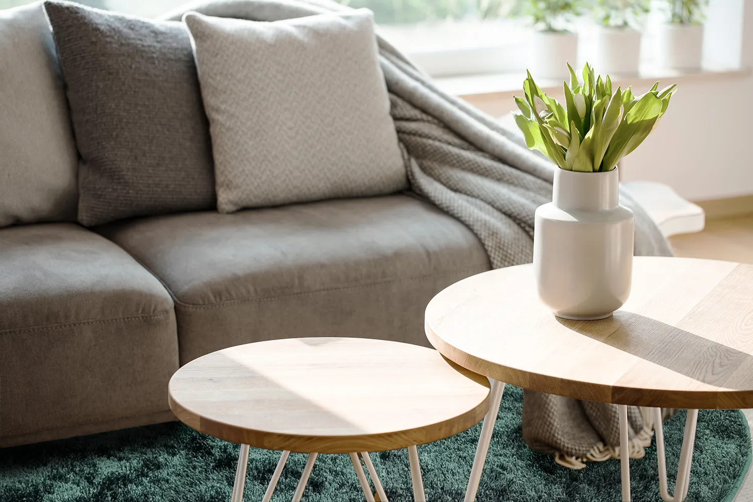 Tapetes redondos - Cosy (verde escuro)