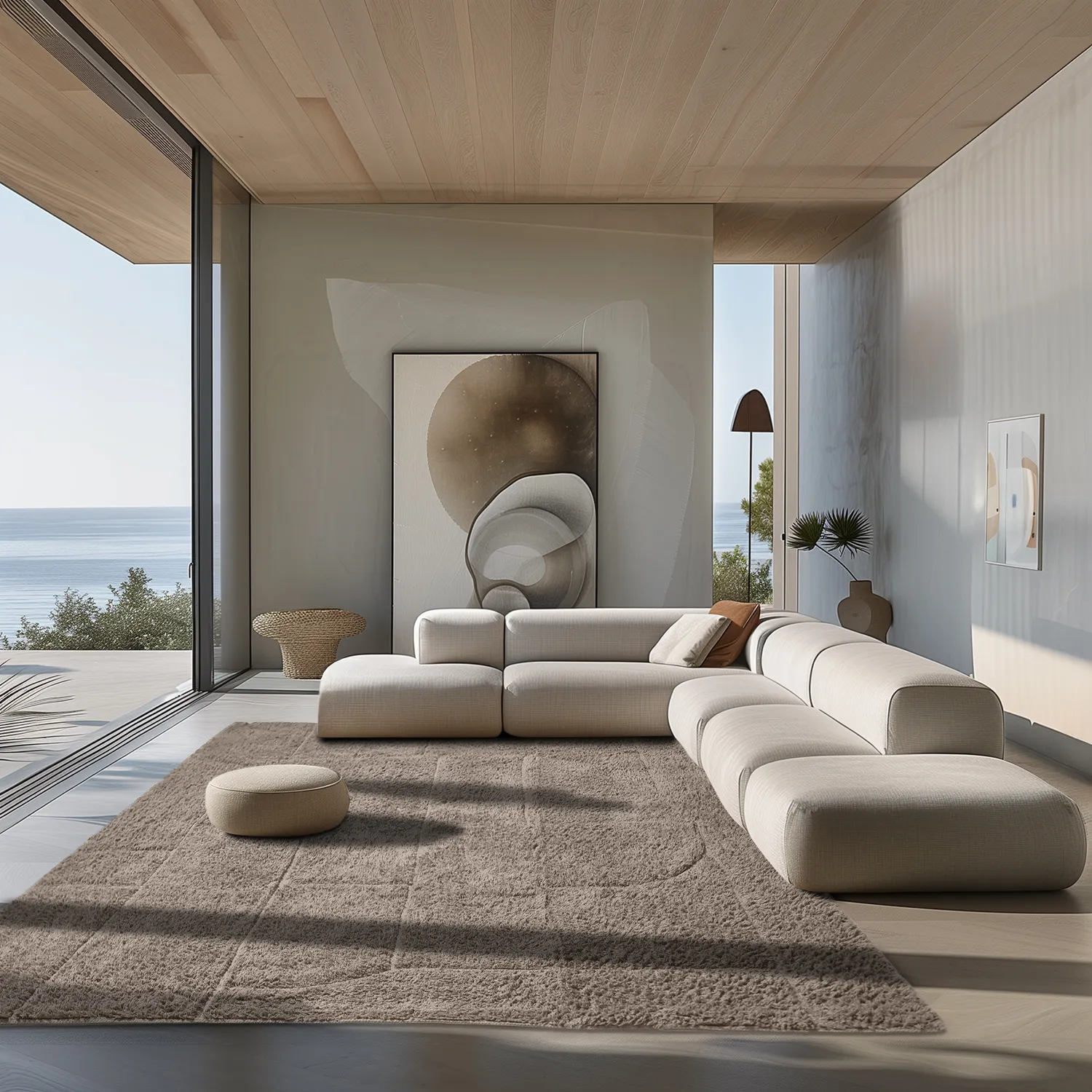 Tapetes felpudos - Cremona Natural Cotton Shaggy (taupe)